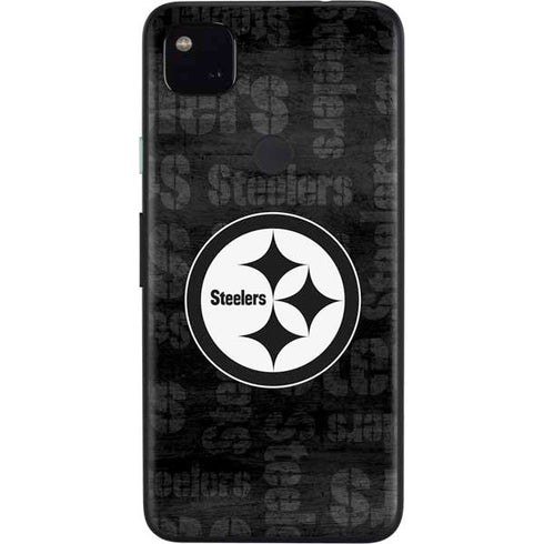 NFL Pittsburgh Steelers Black & White Google Pixel 4a Skin